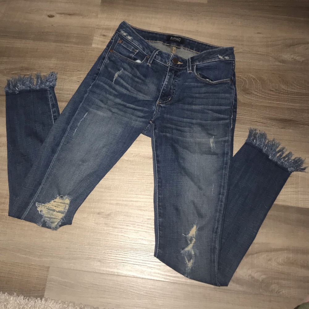 Buffalo David Bitton Mid Rise Cropped Jeans